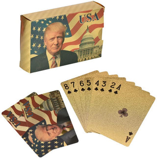 Gold Trump Poker Card